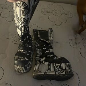 Light up Demonia cyberpunk platform rave boots